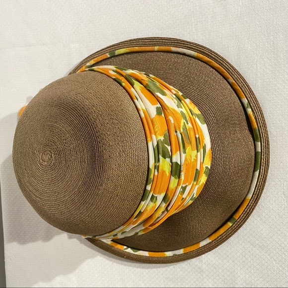 Mary Sachs Vintage Woven W/ Floral Ribbon Hat main image 10